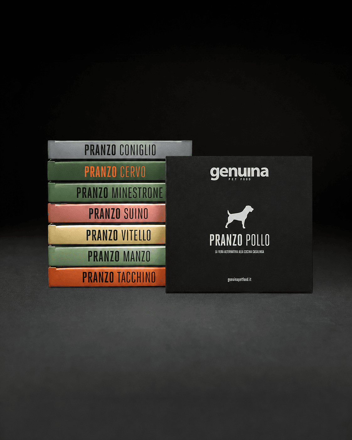 Genuina-Pet-Food-Cane-Plateau-Mix-Pranzo-Veggie-Tradizionale-90g-con-cervo